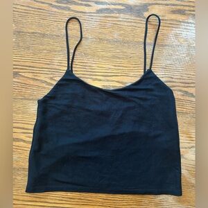 Zara Black Tank Top Cropped Sleeveless Small